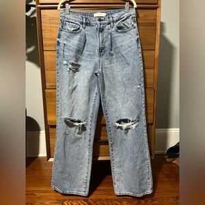 Hidden denim high rise straight leg dad jeans - Light Blue Size 29 waist